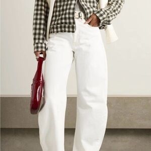 Frame Denim White Barrel Jeans